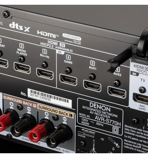 Denon AVR-S770H - Amplituner sieciowy 7.2 8K Dolby Atmos z HEOS