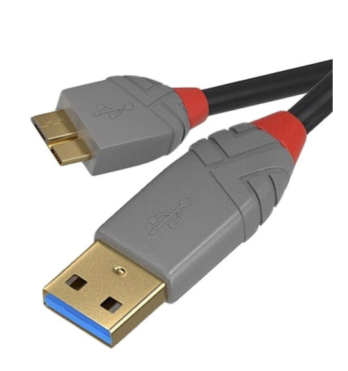 Lindy 36766 kabel USB 3.0 A – micro B Anthra Line  - 1 m