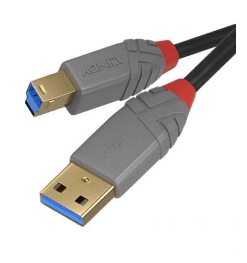 Lindy 36744 kabel USB 3.0 A – B Anthra Line  - 5 m