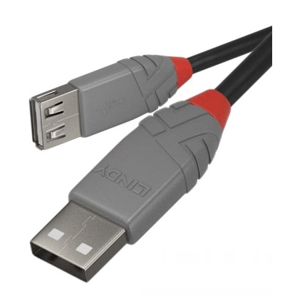Lindy 36700 przedłużacz USB A 2.0 Anthra Line - 0.2 m