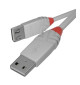 Lindy 36712 przedłużacz USB A 2.0 Anthra Line szary - 1 m