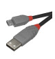 Lindy 36732 kabel USB 2.0 A – micro USB B Anthra Line  - 1 m