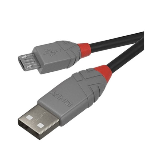 Lindy 36732 kabel USB 2.0 A – micro USB B Anthra Line  - 1 m