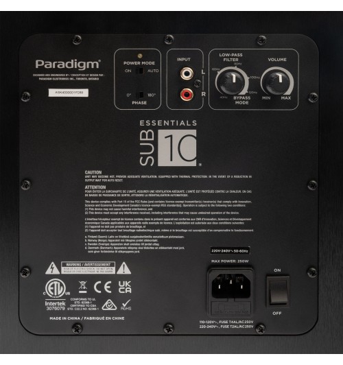 Paradigm Essentials Sub 10 - Subwoofer aktywny 10" do kina domowego