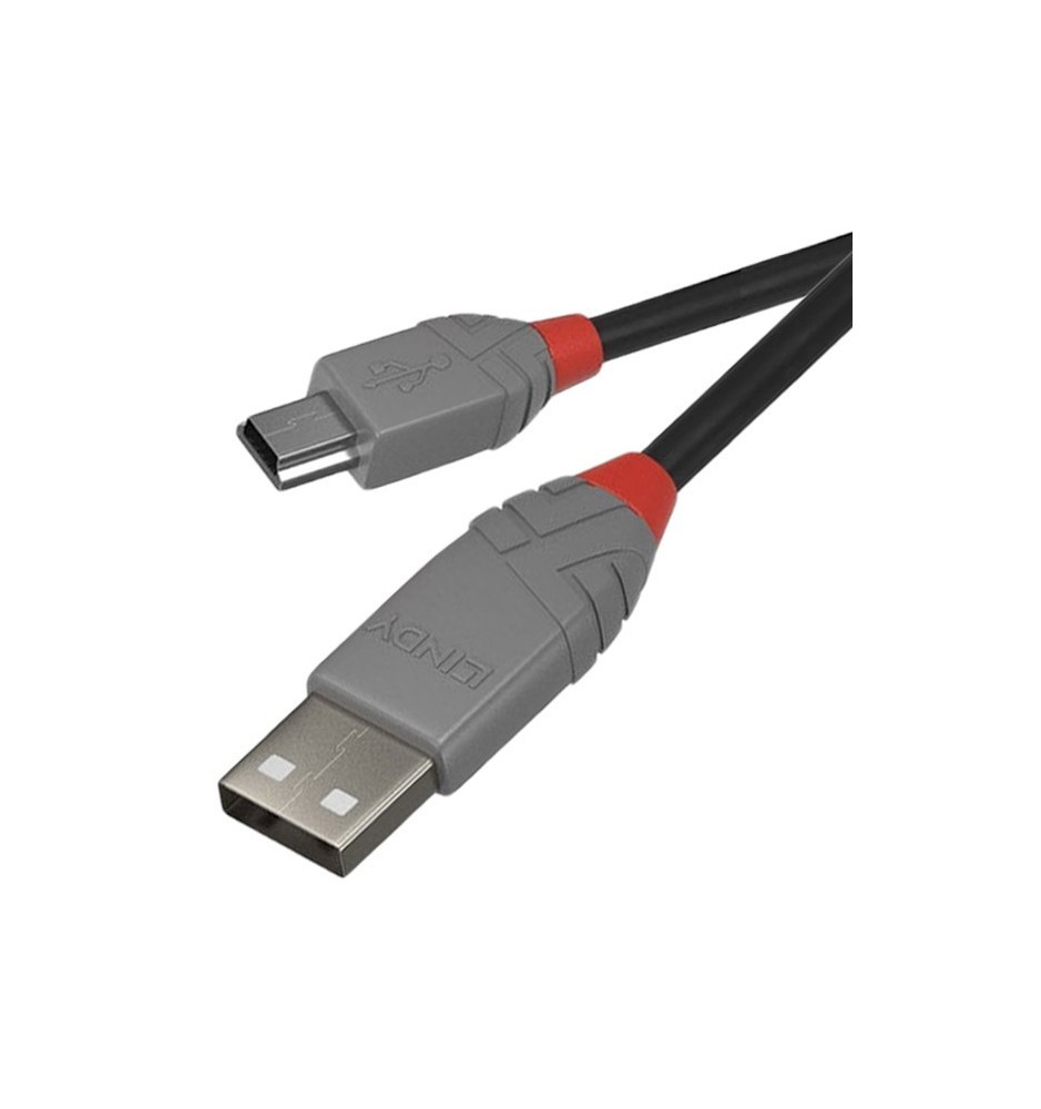 Lindy 36722 kabel USB 2.0 A – mini USB B Anthra Line  - 1 m