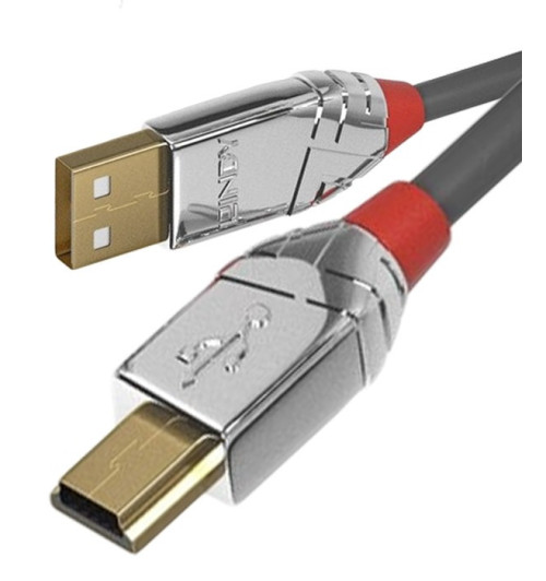 Lindy 36634 Kabel USB 2.0 A - mini-B Cromo Line - 5m