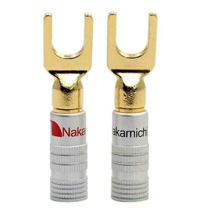 NAKAMICHI A04 - Wtyk głośnikowy widełkowy widełki 2 szt.