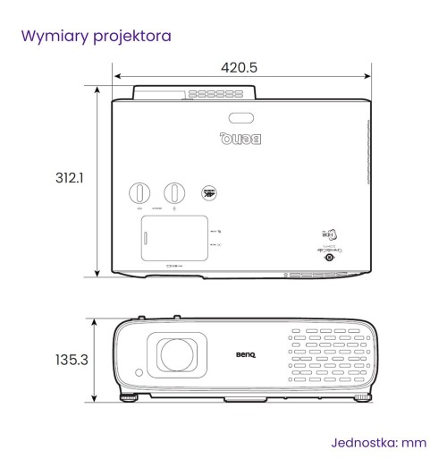 BenQ W4100i - Projektor kina domowego 4K 3200lm 100% DCI-P3 SMART AI