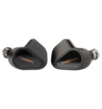 Tanchjim Fission Black - Słuchawki dokanałowe HiFi z wymiennymi wtykami 3.5mm, 4.4mm i USB-C