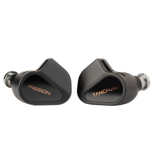 Tanchjim Fission Black - Słuchawki dokanałowe HiFi z wymiennymi wtykami 3.5mm, 4.4mm i USB-C