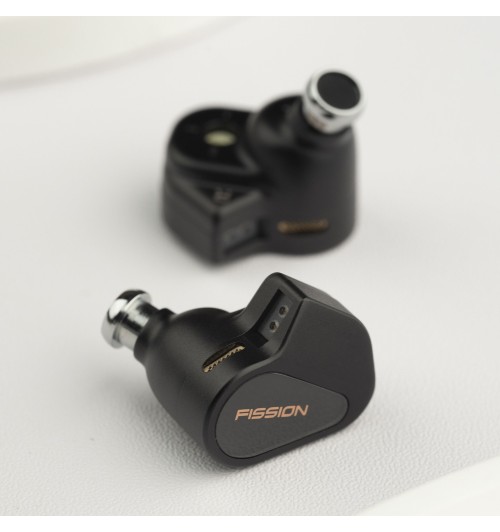 Tanchjim Fission Black - Słuchawki dokanałowe HiFi z wymiennymi wtykami 3.5mm, 4.4mm i USB-C