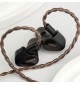 Tanchjim Fission Black - Słuchawki dokanałowe HiFi z wymiennymi wtykami 3.5mm, 4.4mm i USB-C