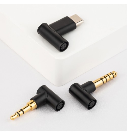 Tanchjim Fission Black - Słuchawki dokanałowe HiFi z wymiennymi wtykami 3.5mm, 4.4mm i USB-C