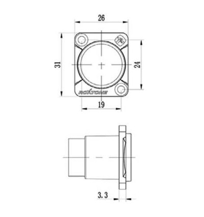 Gniazdo panelowe USB typu C - Roxtone RAUCD-B