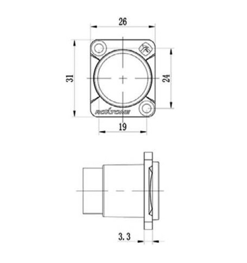Gniazdo panelowe USB typu C - Roxtone RAUCD-B