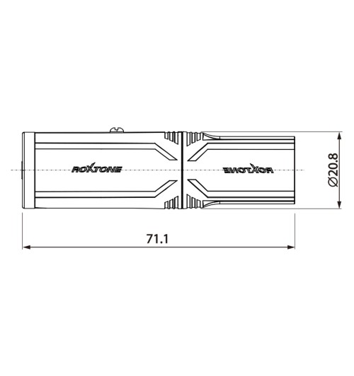 Adapter / przejściówka wtyk XLR męski do Jack 6,3 mm Stereo żeński z blokadą - Roxtone RA3XMJF