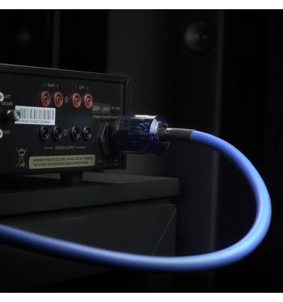 Melodika SBP20 Sky Blue - Kabel zasilający z uziemieniem Schuko - IEC C13 2m