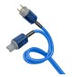 Melodika SBP40 Sky Blue - Kabel zasilający z uziemieniem Schuko - IEC C13 4m