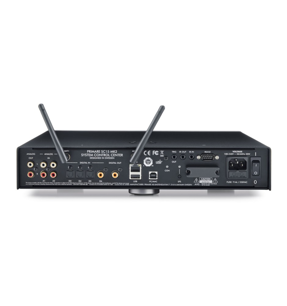 Primare SC15 Prisma MK2 - Przedwzmacniacz stereo z DAC i odtwarzaczem sieciowym - Bogate wejścia cyfrowe