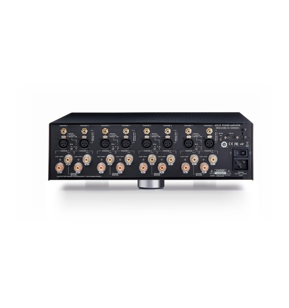 Primare A35.8 - Ośmiokanałowa końcówka mocy - Moduły Hypex Ncore i wejścia XLR/RCA na każdy kanał