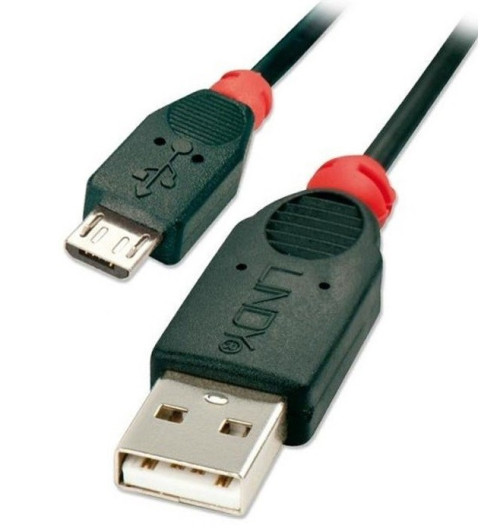 Kabel (przewód) USB A - micro B Lindy 31663 0.5m