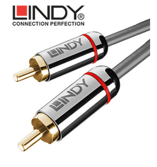 Lindy 35339 Cromo Line – Kabel Coaxial (RCA-RCA) - 1m