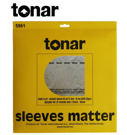 Wewnętrzne koperty do płyt 12” marki Tonar (5961) – 50 sztuk