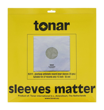 Wewnętrzne koperty do płyt 12” marki Tonar Plastipap (5311) – 25 sztuk
