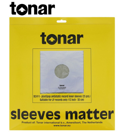 Wewnętrzne koperty do płyt 12” marki Tonar Plastipap (5311) – 25 sztuk