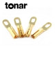 Pozłacane końcówki do okablowania gramofonowego Tonar - komplet 4 szt.