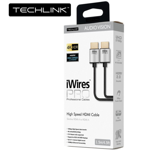 Techlink iWires Pro Slimline 711201 – Kabel HDMI 1,5m