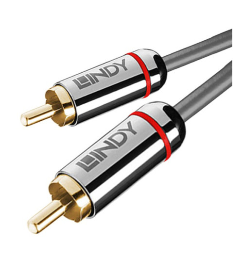 Lindy 35339 Cromo Line – Kabel Coaxial (RCA-RCA) - 1m