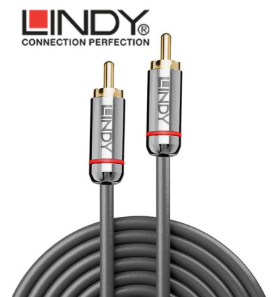 Lindy 35339 Cromo Line – Kabel Coaxial (RCA-RCA) - 1m