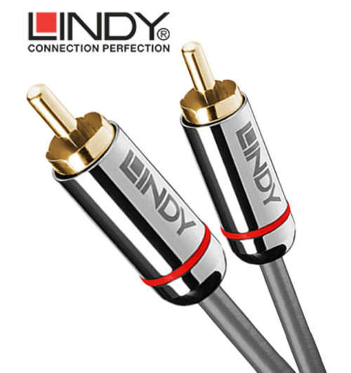 Lindy 35339 Cromo Line – Kabel Coaxial (RCA-RCA) - 1m
