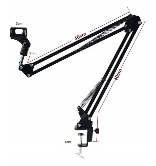 Mikrofon Novox NC-X + statyw biurkowy + pop filtr