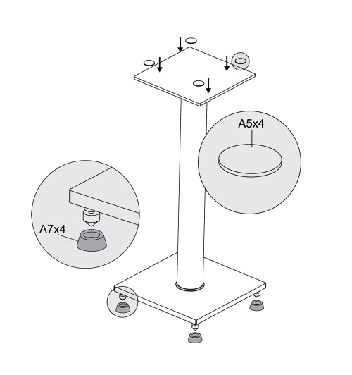 Podstawki pod głośniki TAGA Harmony TSS-96G - para