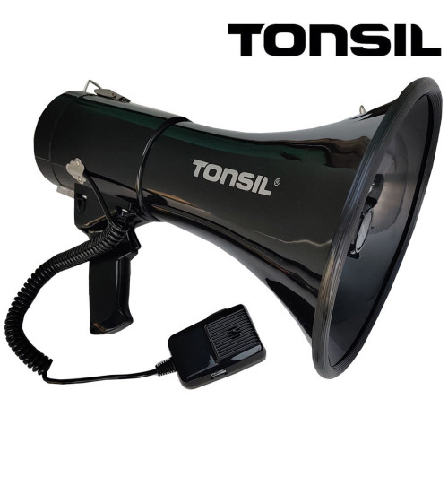 Tonsil TE 23/20 MP3, USB, SD - Megafon bezprzewodowy z akumulatorem Czarny