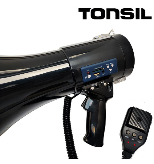Tonsil TE 24/20 MP3, USB, SD - Megafon bezprzewodowy z akumulatorem Czarny