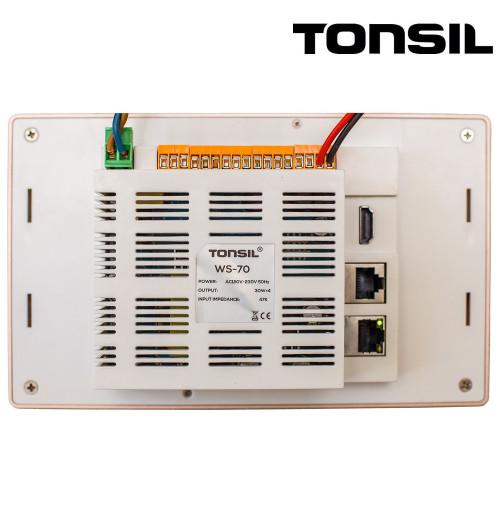 Tonsil WS-70 - Odtwarzacz ścienny 4 x 30W, Android, USB, SD, Bluetooth