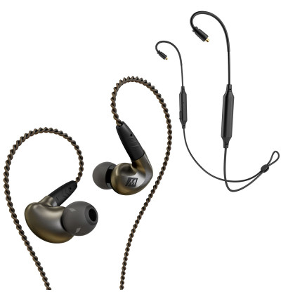 MEE Audio Pinnacle P1 + BTX1 - Słuchawki dokanałowe z adapterem Bluetooth