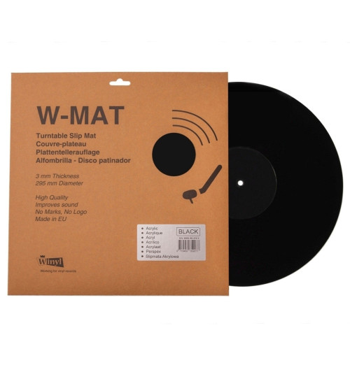 Winyl W-Mat Acrylic Black 295/3 mm - Akrylowa mata gramofonowa