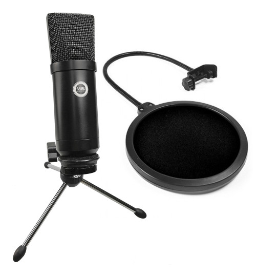 SAIBU MU-1 - Studyjny mikrofon pojemnościowy USB + POP Filtr