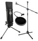 SAIBU MU-1 - Studyjny mikrofon pojemnościowy USB + Statyw 2m + POP Filtr
