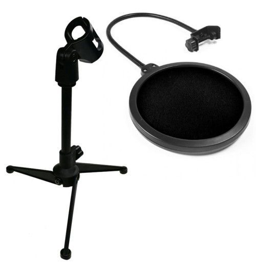 Pop Filtr Mikrofonowy PS1 + Statyw tripod KH12 - Zestaw SAIBU