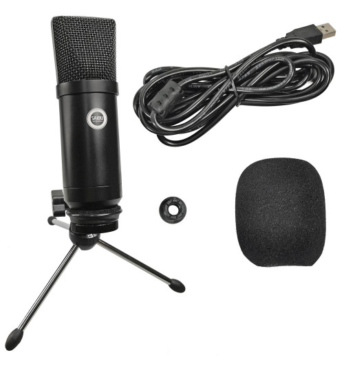 SAIBU MU-1 - Studyjny mikrofon pojemnościowy USB + Statyw/tripod KH12