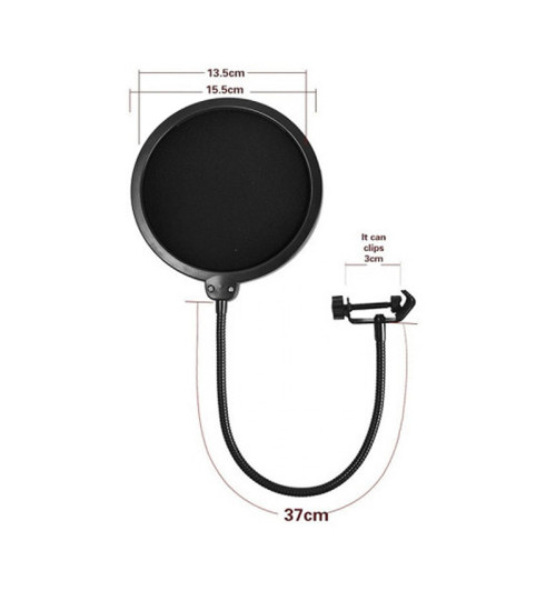 SAIBU MU-1 - Studyjny mikrofon pojemnościowy USB + Statyw/tripod KH12 + Pop Filtr Mikrofonowy PS1