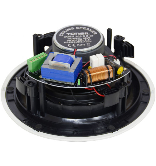 Tonsil ZGSU 205 S 30W / 100V 8 Ohm – Dwudrożny głośnik sufitowy wewnętrzny