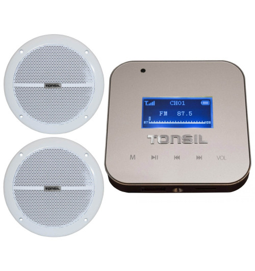 Tonsil WS-30 + 2 x ZGSU 16/2-DR - Zestaw odtwarzacz ścienny i 2 głośniki