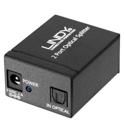 Lindy 70432 - Rozdzielacz / Splitter 2-portowy optyczny Toslink