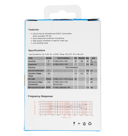SAIBU MKL-01 - Mikrofon pojemnościowy typu Lavalier